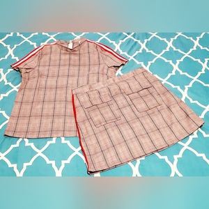 Glam 2pc top and skirt set